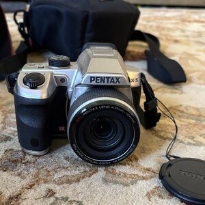 Pentax X-5 Silver and Black Digital Camera